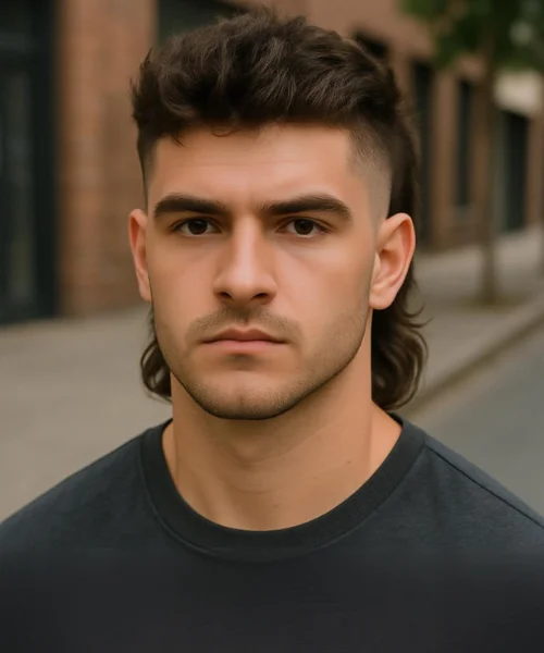 Burst Fade Mullet Hair