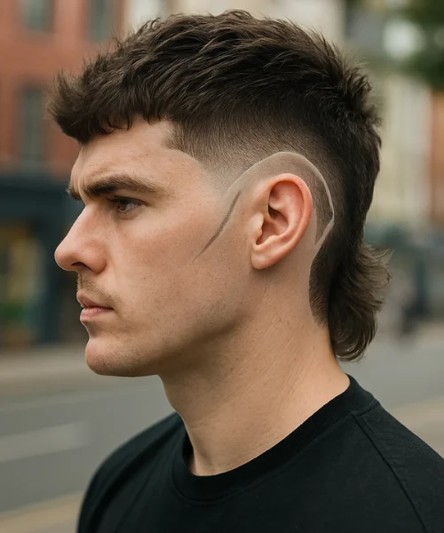 Burst Fade Mullet