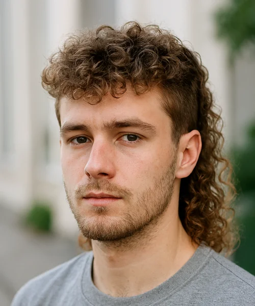 Curly Mullet Hairstyle