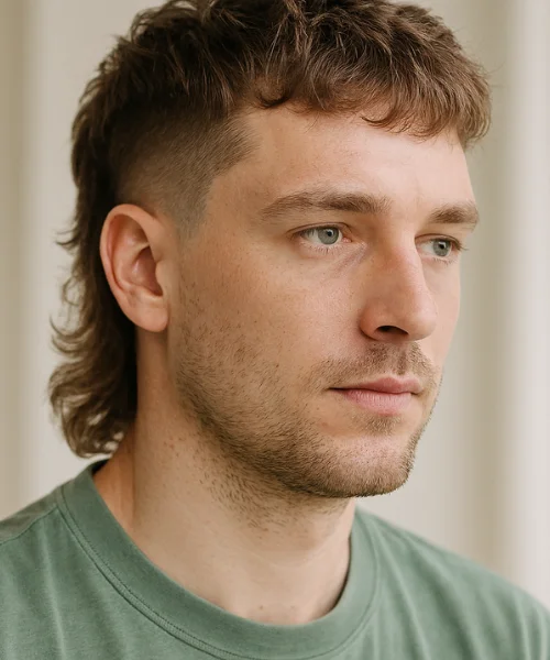 Taper Fade Mullet Hairstyle