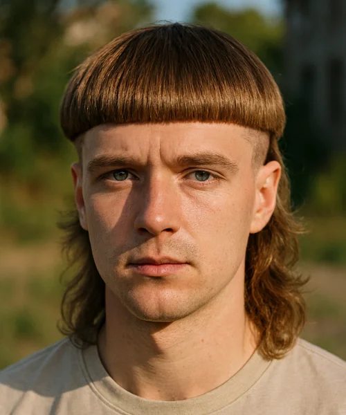 Bowl Cut Mullet
