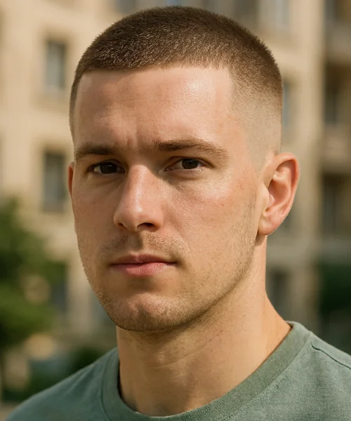 Buzz Cut With Fade Hairs