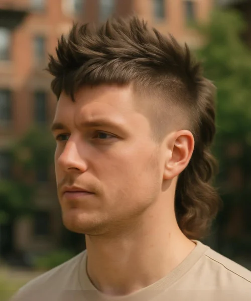 Faux Hawk Mullet Hair Design