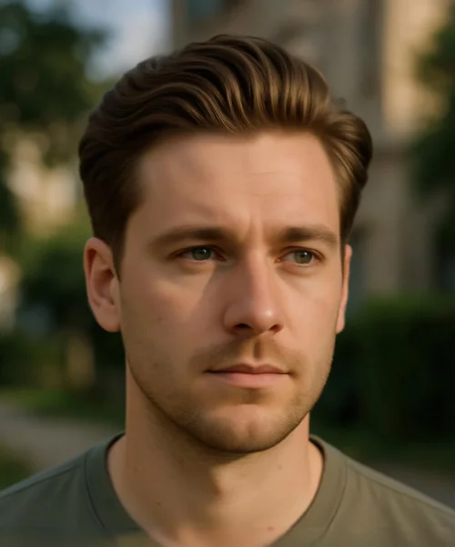 Structured Top with Flowing Back