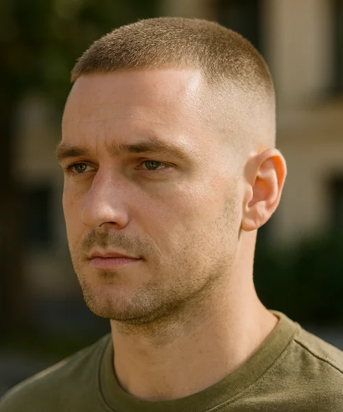 The Low Fade Buzz Cut Look