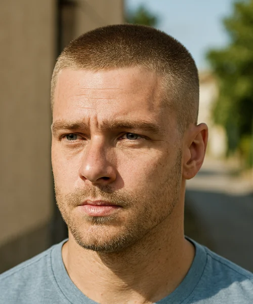 Brad Pitt Buzz Cut